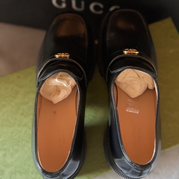 Gucci Loafer Black Gold Women's size 38.5 - Rare - Picture 6 of 15